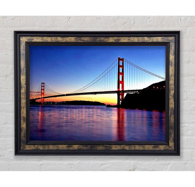 San Francisco Golden Gate Bridge Sunrise - Single Picture Frame Art Prints Bright Star Size: 21cm H x 42cm W x 8cm D on Productcaster.