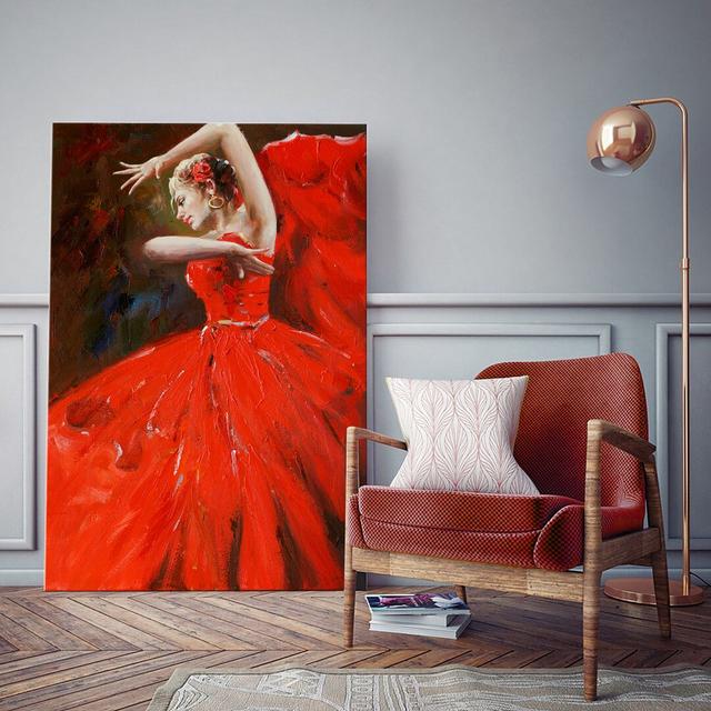 'Flamenca' Oil Painting Print on Wrapped Canvas Brayden Studio on Productcaster.