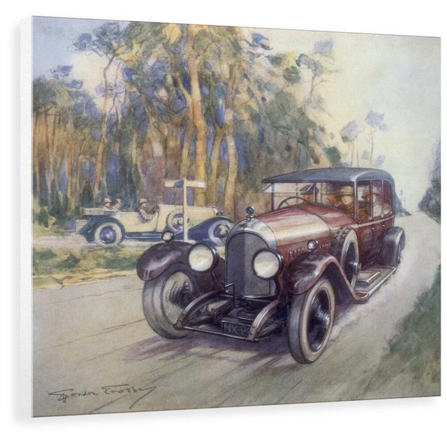 'Bentley Cars' Painting George Oliver Size: 37.3 cm H x 40 cm W x 3.8 cm D, Format: Wrapped Canvas on Productcaster.