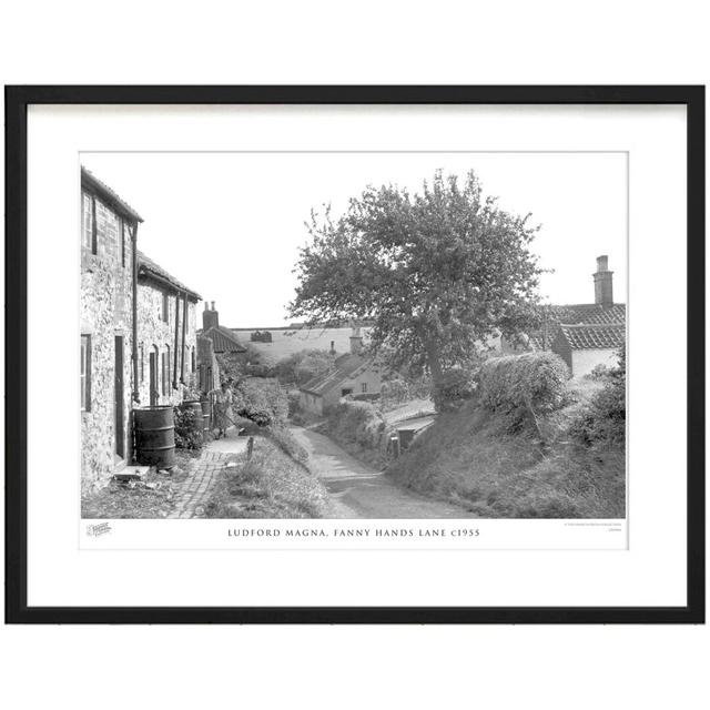 'Ludford Magna, Fanny Hands Lane C1955' - Picture Frame Photograph Print on Paper The Francis Frith Collection Size: 63.3cm H x 83.5cm W x 2.3cm D on Productcaster.