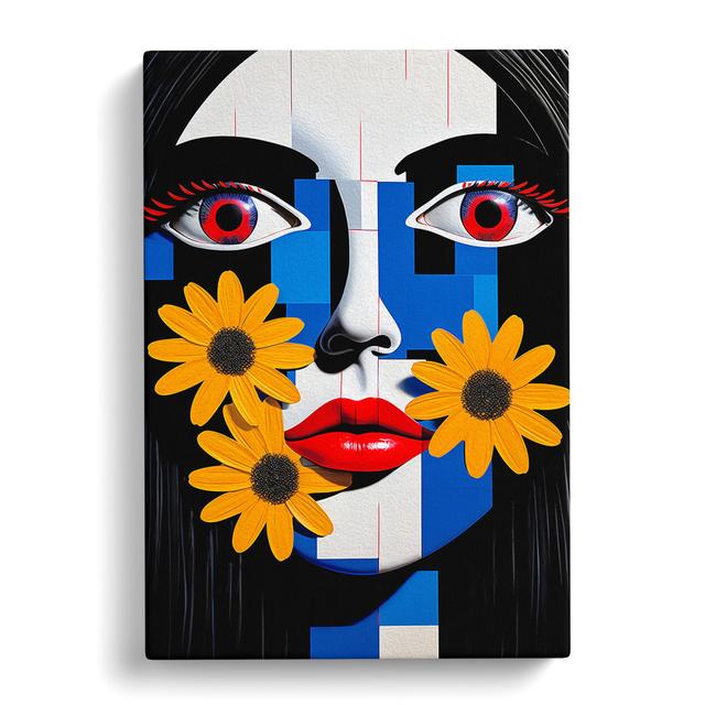 Daisy Constructivism No.2 - Art Prints on Canvas Marlow Home Co. Size: 76cm H x 50cm W x 3cm D on Productcaster.