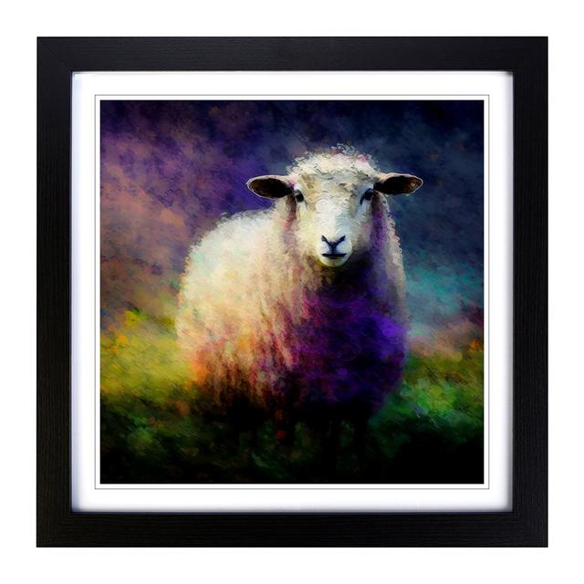 Sheep Neo-Impressionism - Single Picture Frame Print on Wood 17 Stories Frame Colour: Black on Productcaster.