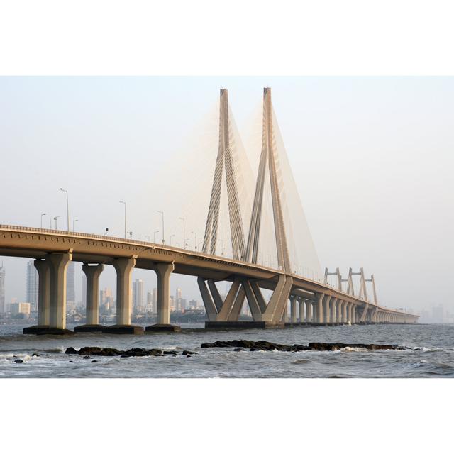 Naaman Sea Link - Wrapped Canvas Photograph House of Hampton Size: 61cm H x 91cm W x 3.8cm D on Productcaster.