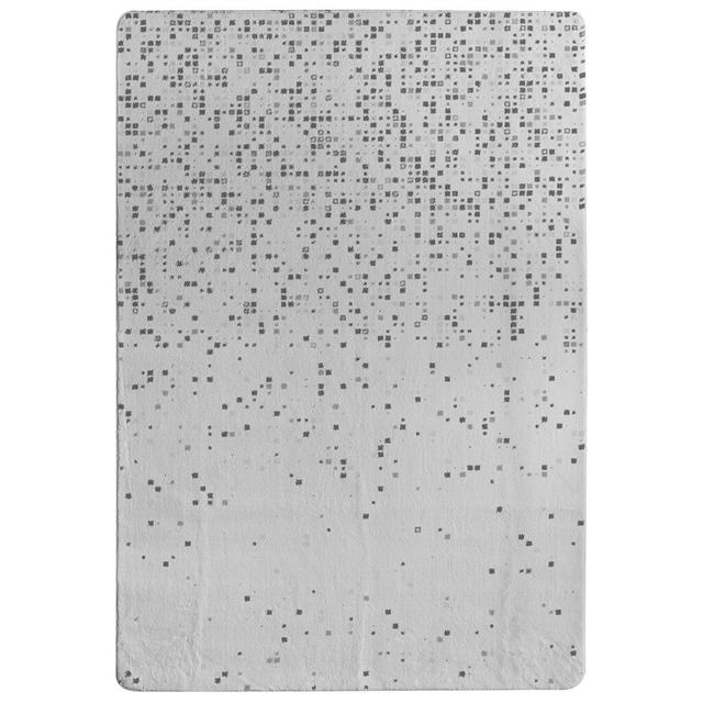 Rodgers Square Tech Designer Shaggy White/Black Rug East Urban Home Rug Size: Rectangle 160 x 230cm on Productcaster.