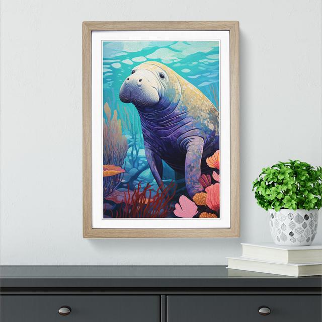 XYZ-FRM-V1223-4448 Single Picture Frame Art Prints on Wood World Menagerie Format: Oak Framed, Size: 46cm H x 34cm W x 2cm D on Productcaster.