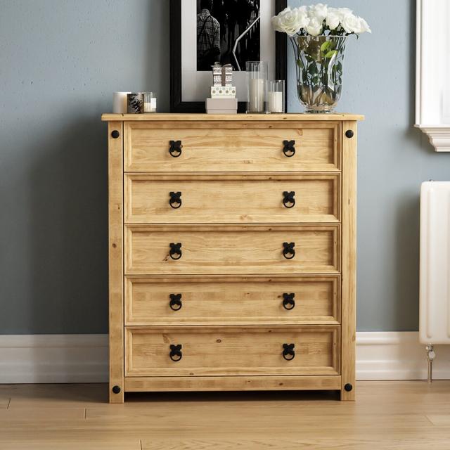 Harold 5 Drawer Chest Fernleaf on Productcaster.