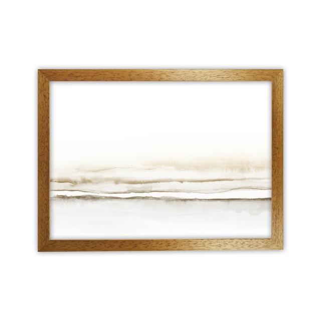 Minimal Watercolour Landscape II - Sepia - Print 17 Stories Size: 25cm H x 34cm W x 3cm D, Format: Brown Framed on Productcaster.