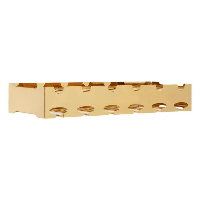 Betances 6 Bottle Gold Finish Wine Rack Fairmont Park on Productcaster.