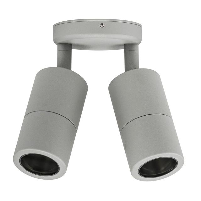 Eden 2 - Bulb 11cm H Outdoor Armed Sconce Latitude Run Frame Colour: Grey on Productcaster.