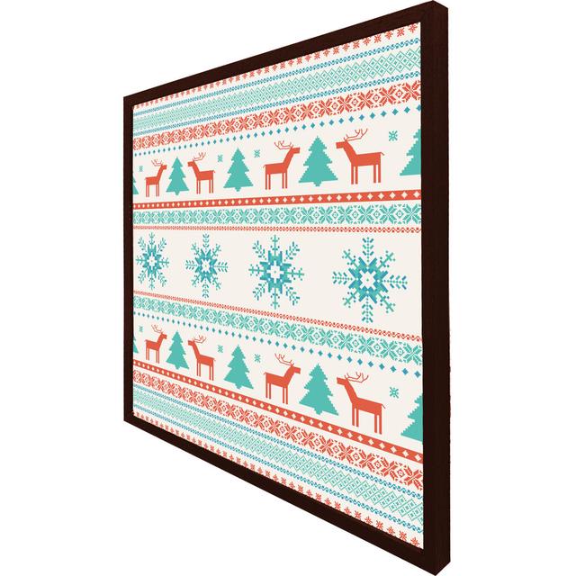 Torrington Christmas Traditional Knitted - Single Picture Frame Art Prints The Seasonal Aisle Size: 61cm H x 61cm W x 4cm D, Frame Colour: Brown on Productcaster.