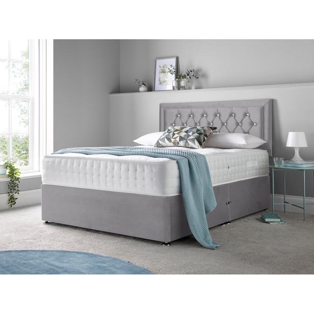 McBain Divan Bed Set Rosdorf Park Size: Single (3'), Colour: Charcoal, Storage Type: Right Side Drawers on Productcaster.