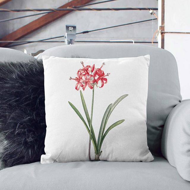 Guernsey Lily by Pierre-Joseph Redoute Cushion with Filling East Urban Home Size: 55cm H x 55cm W x 20cm D, Backing Colour: White on Productcaster.