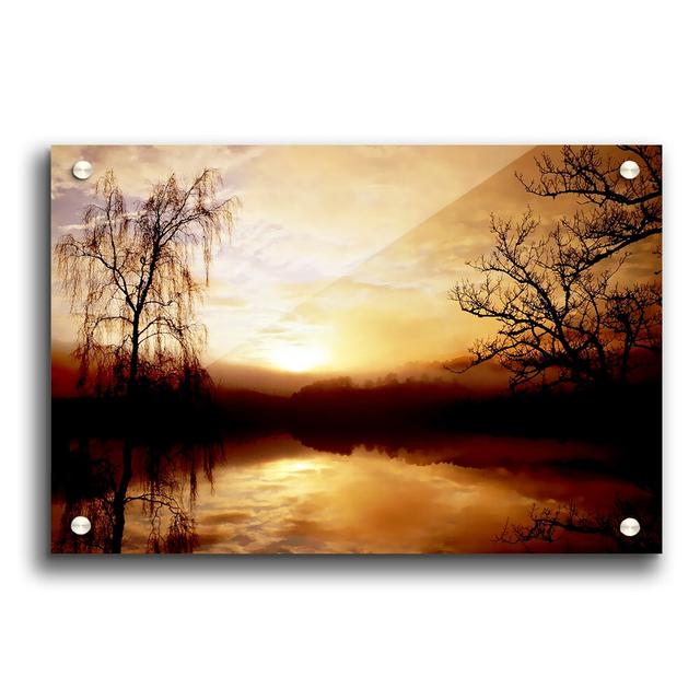 Autumn Lake - Unframed Graphic Art Print on Acrylic East Urban Home Size: 59.4cm H x 84.1cm W on Productcaster.