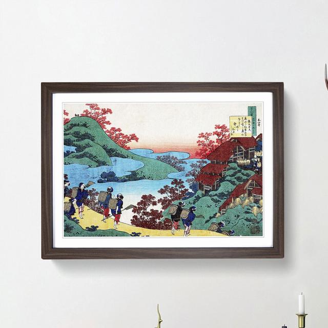 Walking Home by Katsushika Hokusai - Picture Frame Painting Print East Urban Home Size: 48cm H x 65cm W x 2cm D, Frame Option: Walnut Framed on Productcaster.