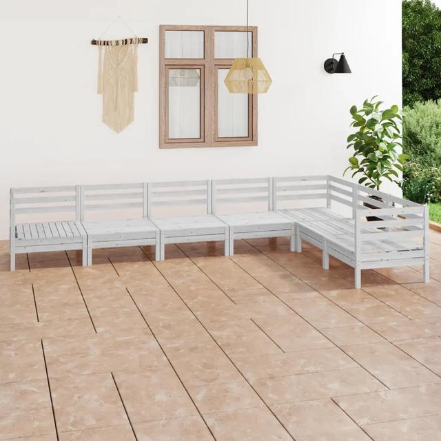 Bogumil 7 - Person Garden Lounge Set Ebern Designs Colour: White on Productcaster.