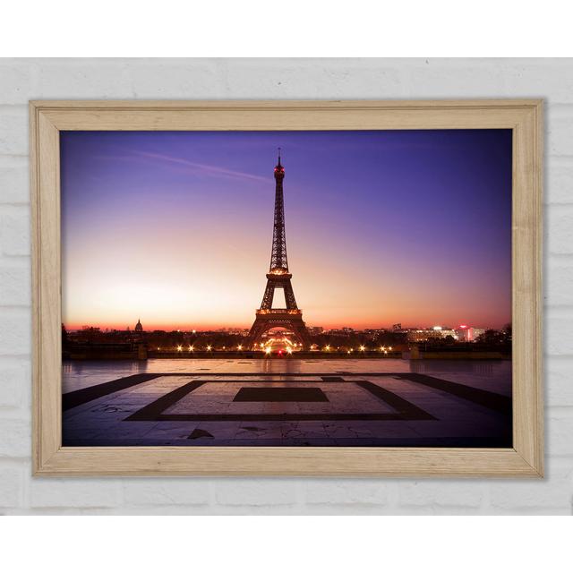 Eiffel Tower Sunset 7 - Single Picture Frame Art Prints 17 Stories Size: 59.7cm H x 84.1cm W x 1.5cm D on Productcaster.