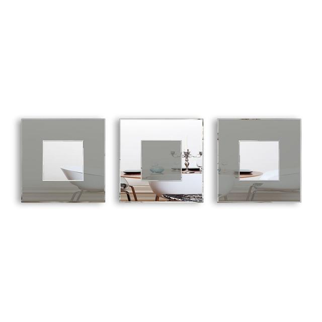 3 Piece Hannover Full Length Mirror Set Ivy Bronx Finish: Grey on Productcaster.