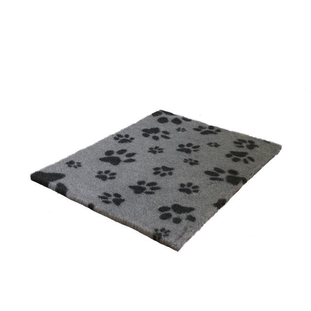 Vet Fleece Bedding | Non-Slip Multi-Paws Vet Bed O Mat Vet Fleece Colour: Grey/Charcoal, Size: 3cm H x 152cm W x 152cm D on Productcaster.