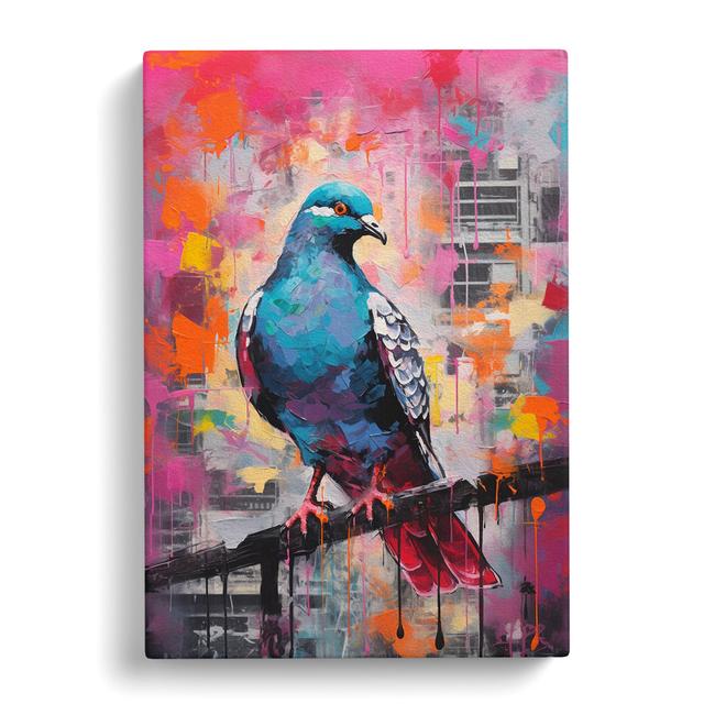 Pigeon Expressionism - Print Marlow Home Co. Size: 76cm H x 50cm W x 3cm D on Productcaster.