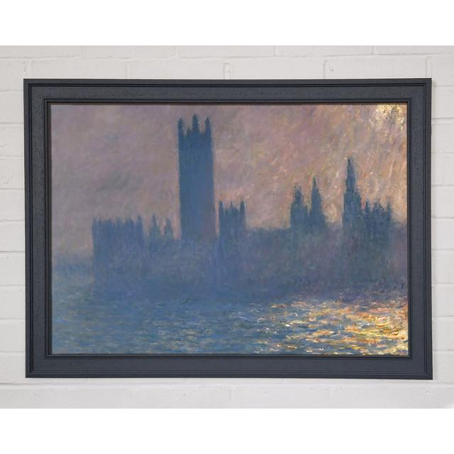 Monet Houses Of Parliament Framed Print Rosalind Wheeler Size: 29.7cm H x 42cm W x 1.5cm D, Format: Gold Framed Paper on Productcaster.