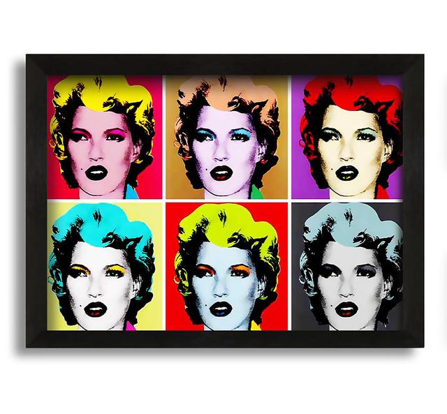 Kate Moss Six Faces - Picture Frame Painting on Canvas Fairmont Park Size: 42cm H x 60cm W x 10cm D on Productcaster.