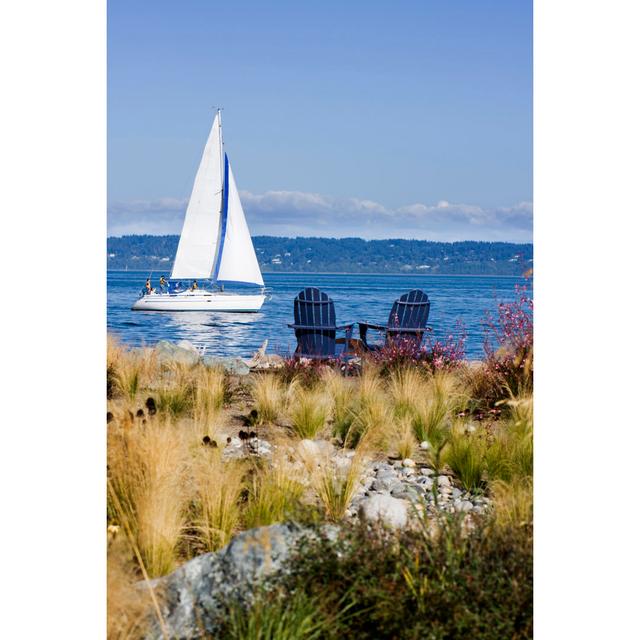 Sea And Sailboat by SteveDF - No Frame Art Prints on Canvas Breakwater Bay Size: 122cm H x 81cm W on Productcaster.