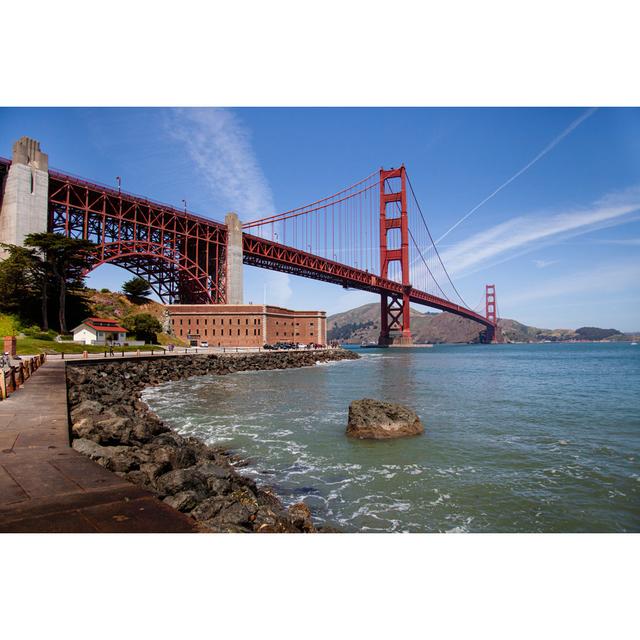 Golden Gate Bridge by Wayne Marinovich - Wrapped Canvas Photograph 17 Stories Size: 61cm H x 91cm W on Productcaster.