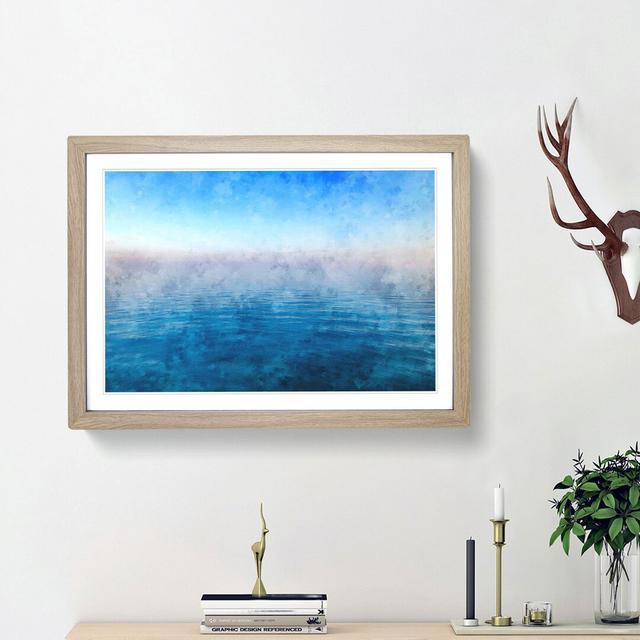 Peaceful Horizon - Picture Frame Painting Print East Urban Home Frame Option: Oak Framed, Size: 45cm H x 63cm W x 2cm D on Productcaster.