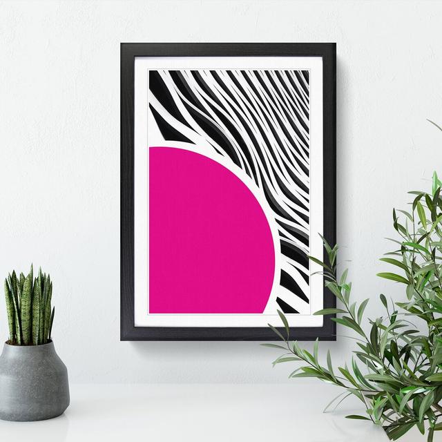 Abstract Zebra Lines No.1 - Picture Frame Graphic Art East Urban Home Size: 36cm H x 27cm W x 2cm D, Frame Option: Black on Productcaster.