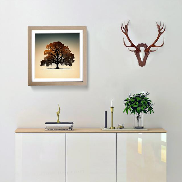 Oak Tree Minimalism - Single Picture Frame Art Prints on Wood Marlow Home Co. Format: Oak on Productcaster.