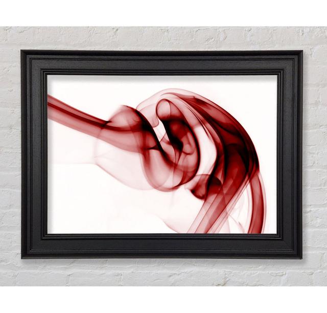 Red Twisted Silk Framed Print Metro Lane Size: 29.7cm H x 42cm W on Productcaster.