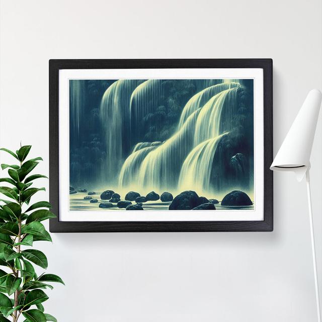 Miraculous Waterfall - Picture Frame Graphic Art Alpen Home Size: 25cm H x 34cm W, Frame Colour: Black Framed on Productcaster.