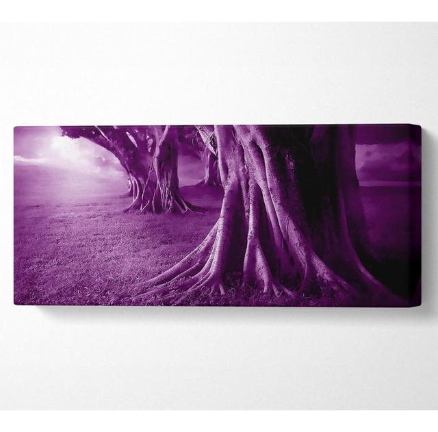 Purple Forest - Wrapped Canvas Art Prints Union Rustic Size: 40.6cm H x 101.6cm W x 10cm D on Productcaster.