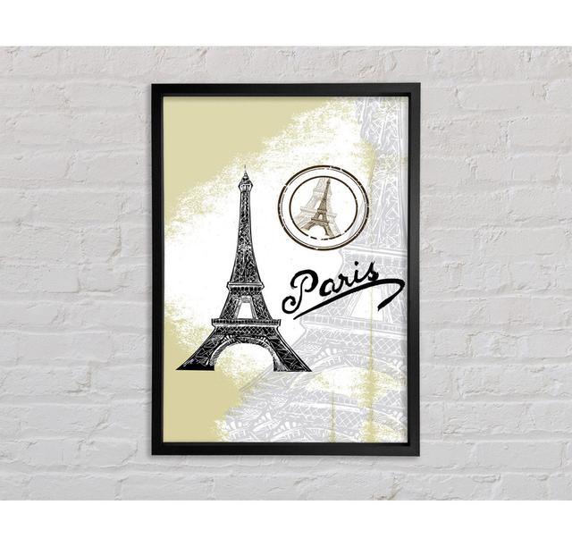 Eiffel Tower Framed Print Bright Star Size: 59.7cm H x 84.1cm W on Productcaster.