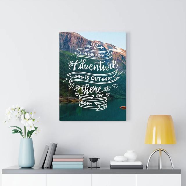 Adventure Is Out There - Wrapped Canvas Print Blue Elephant Size: 61cm H x 46cm W on Productcaster.