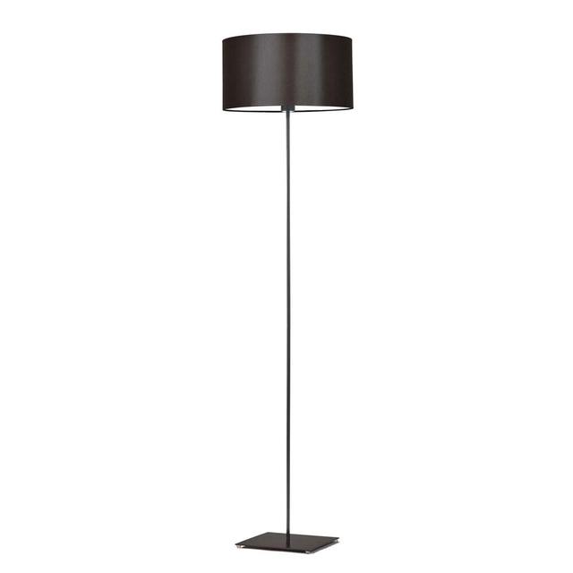 156 cm Stehlampe Asawer 17 Stories Schirmfarbe: Braun, Gestellausführung: Schwarz on Productcaster.