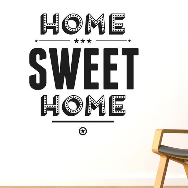 Home Sweet Home Show Case Wall Sticker East Urban Home Size: Medium, Colour: Black on Productcaster.