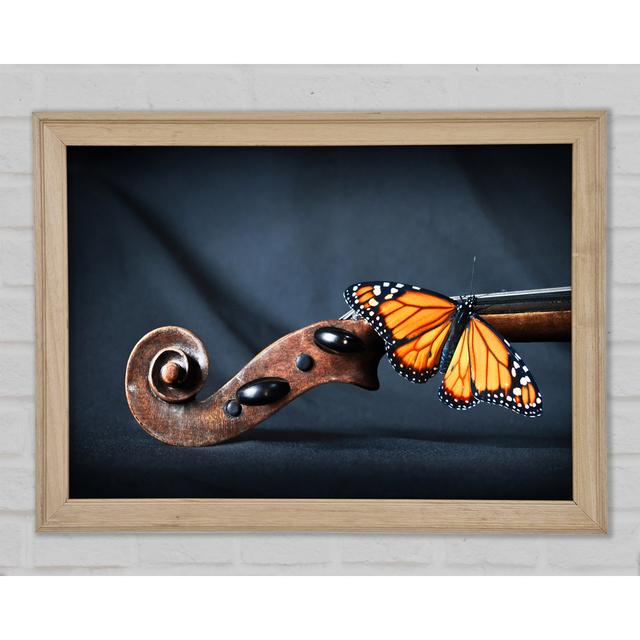 Butterfly Resting On Instrument - Print August Grove Size: 59.7cm H x 84.1cm W x 1.5cm D on Productcaster.