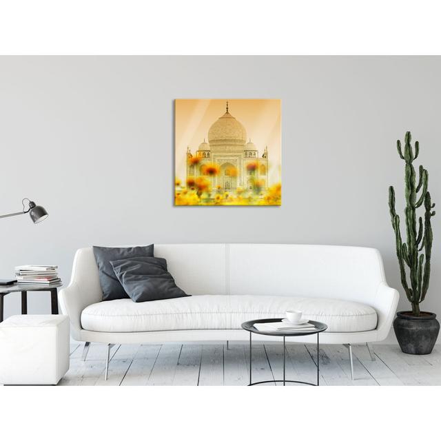 Taj Mahal in Summer - Unframed Photograph on Glass Ebern Designs Size: 80cm H x 80cm W x 0.4cm D on Productcaster.