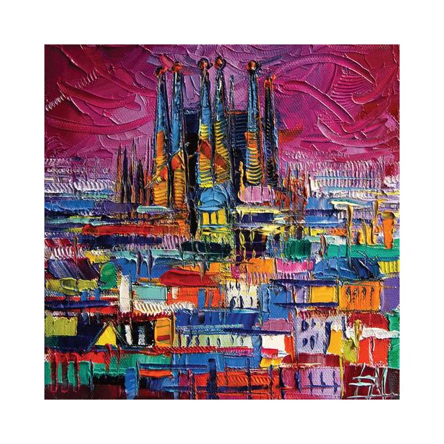 Barcelona Colors by Mona Edulesco - Wrapped Canvas Art Prints ClassicLiving Size: 66.04cm H x 66.04cm W on Productcaster.