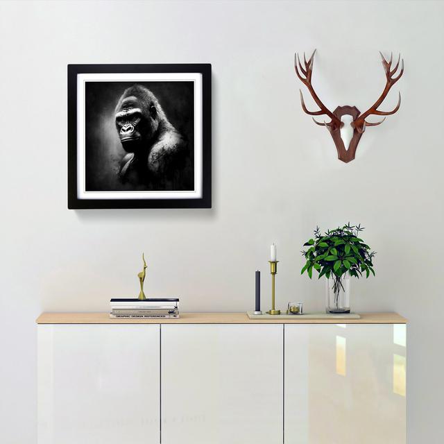 Gorilla Drawing - Single Picture Frame Art Prints on Wood Latitude Vive Frame Colour: Black on Productcaster.