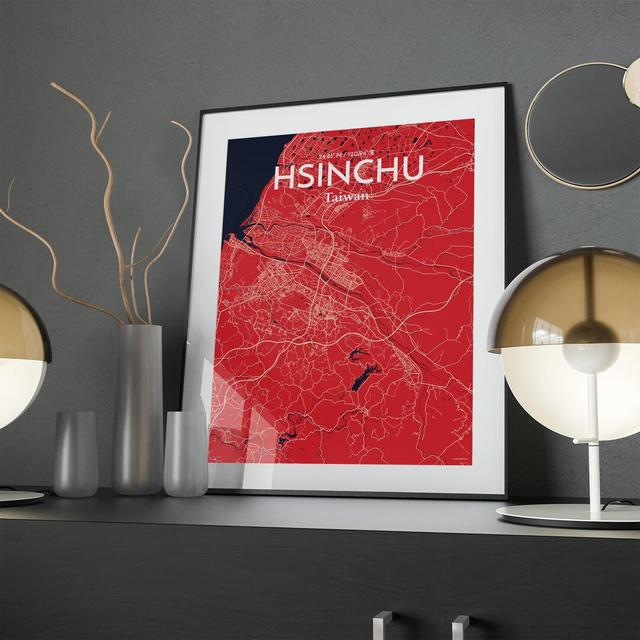 Hsinchu City Map in Nautical - Unframed Graphic Art Borough Wharf Size: 24cm H x 18cm W x 0.05cm D on Productcaster.