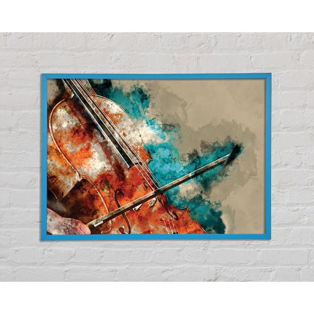 Double Bass Play - Single Picture Frame Art Prints Ivy Bronx Size: 21cm H x 29.7cm W x 2cm D on Productcaster.