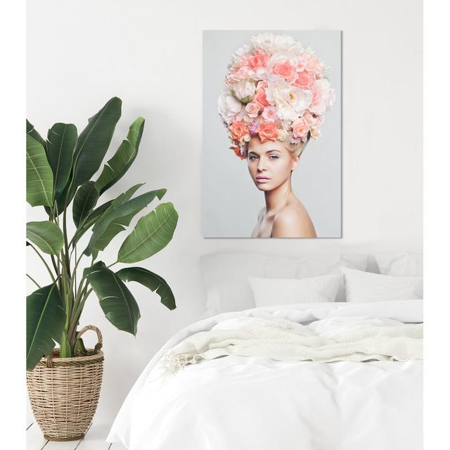 Woman with Flower Hat Graphic Art Print Ebern Designs on Productcaster.