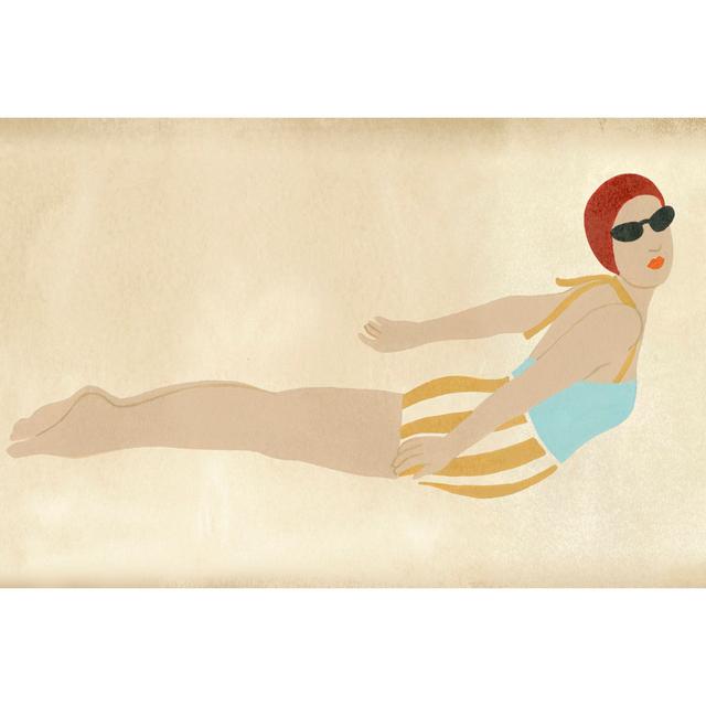 Vintage Diver I by June Erica Vess - Wrapped Canvas Art Prints Rosalind Wheeler Size: 51cm H x 76cm W on Productcaster.