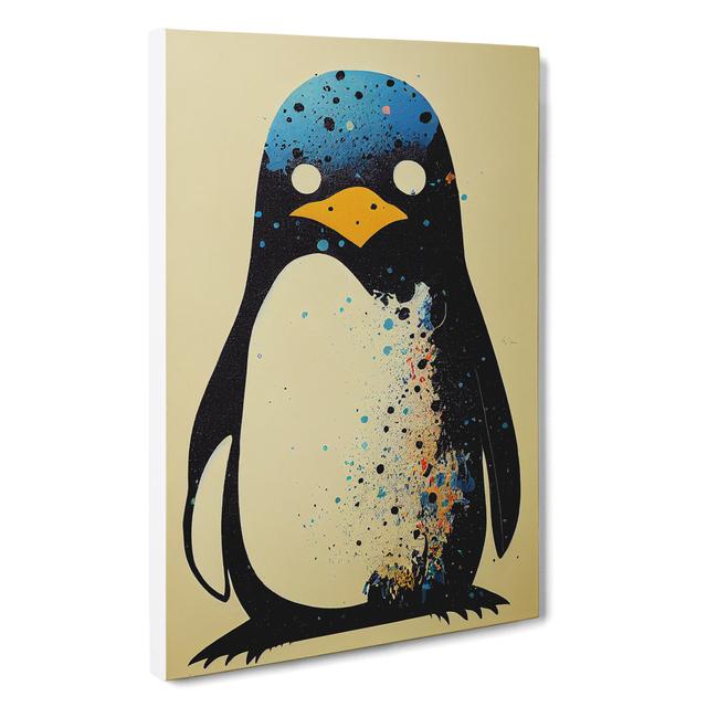 Penguin Graffiti No.6 17 Stories Matte Colour: No Matte, Format: Wrapped Canvas, Size: 50cm H x 35cm W on Productcaster.