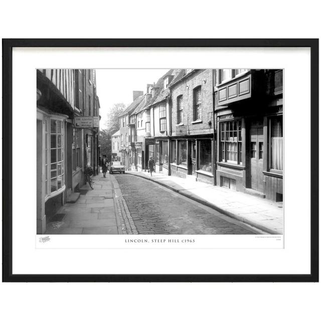 'Lincoln, Steep Hill C1965' - Picture Frame Photograph Print on Paper The Francis Frith Collection Size: 31.5cm H x 38.8cm W x 2.3cm D on Productcaster.