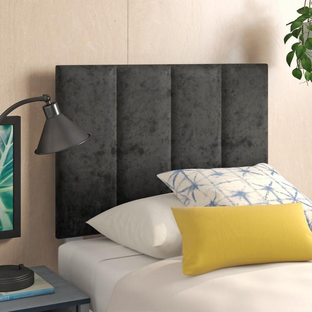 Ernestine Upholstered Headboard Zipcode Design Colour: Black, Size: Small Single on Productcaster.