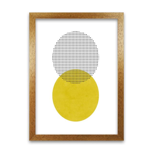 Mid Century Circles Original - Graphic Art Print on Paper Norden Home Frame Option: Oak Frame, Size: 84cm H x 59cm W x 3cm D on Productcaster.