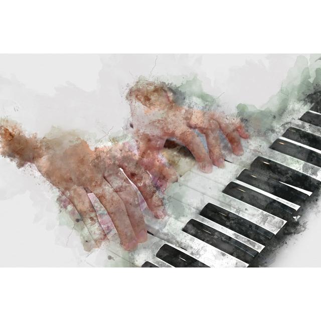 Piano Painting - Wrapped Canvas Art Prints ClassicLiving Size: 20cm H x 30cm W x 3.8cm D on Productcaster.